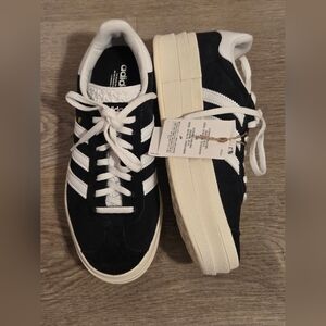 adidas Gazelle Bold Womens Platform Sneakers Black